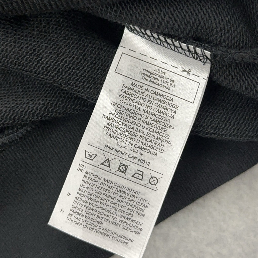 adidas Black Crewneck Sweatshirt with Multicolor Trefoil Motif - Picture 4 of 10